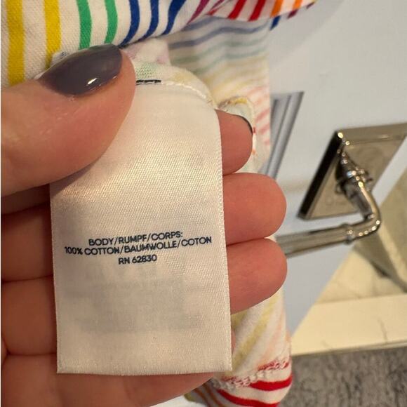 Lands' End Size M Medium 10 - 12 Rainbow Striped Tank Dress - Picture 6 of 6